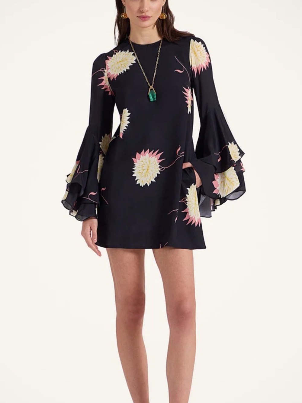 La DoubleJ Friday Dress - Derby Black in Crepe Marocain